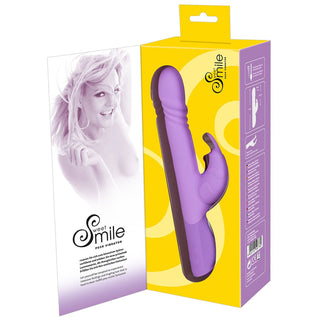 Push Vibrator von Sweet Smile in lila, Rabbitvibrator Verpackung offen