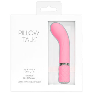 Racy Luxurius Mini Massager von Pillow Talk, ein G-Punkt Vibrator in rosa in Verpackung