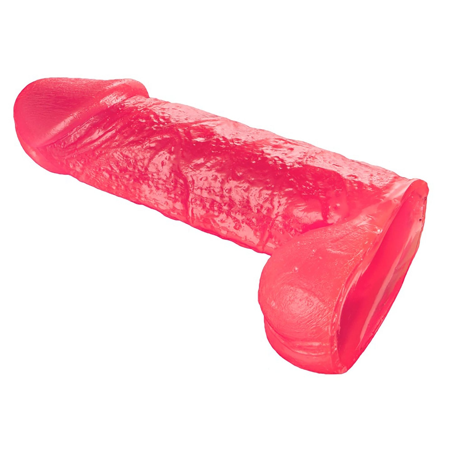 Small Dong von you 2 toys, kleiner roter Dildo, Hoden frontal