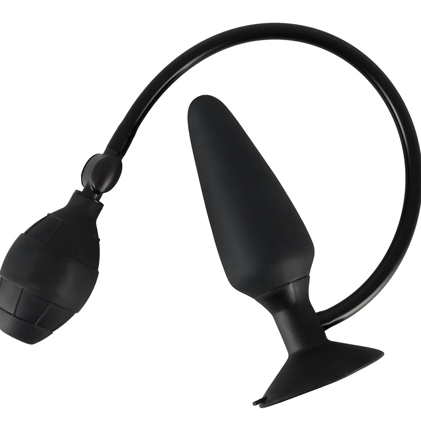 True Black Inflatable Butt Plug, aufblasbarer Analplug in schwarz mit Ballpumpe Maße